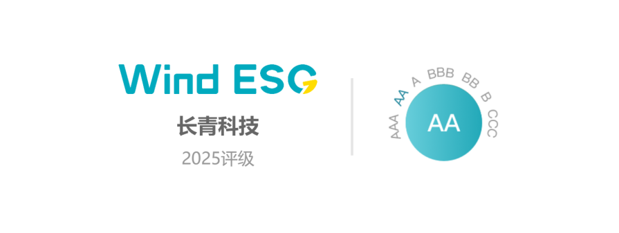 祝賀長青科技榮獲“上市公司W(wǎng)ind ESG AA”評級！